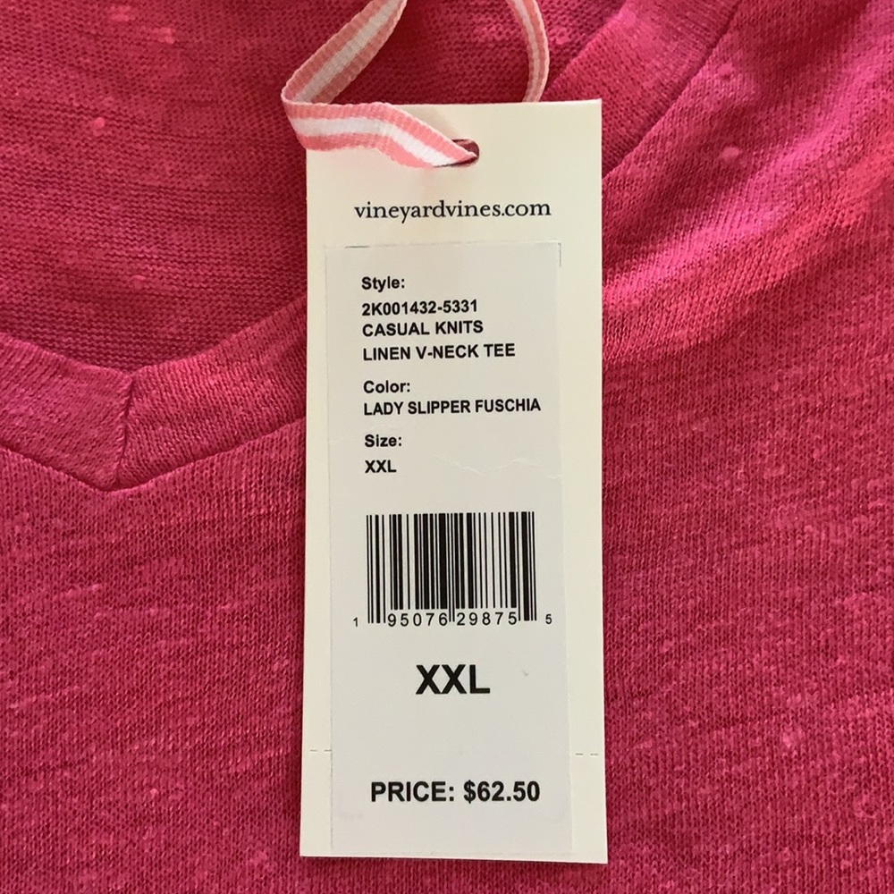 Women’s Vineyard Vines V neck linen tee - Picture 3 of 3